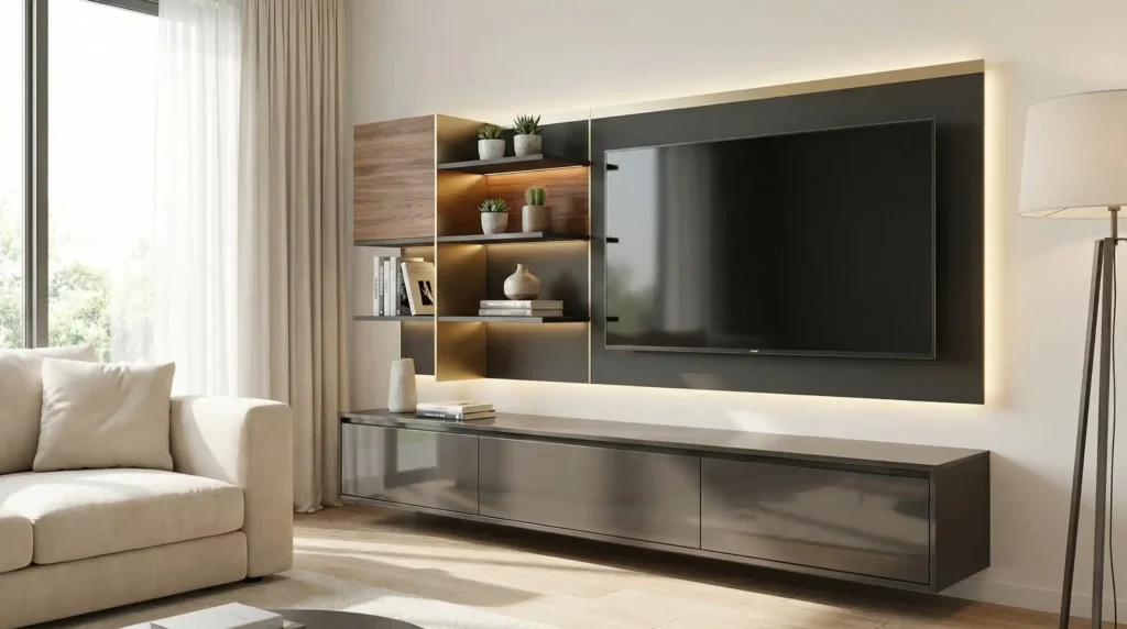 tv cabinet design on wall bangladesh 2026