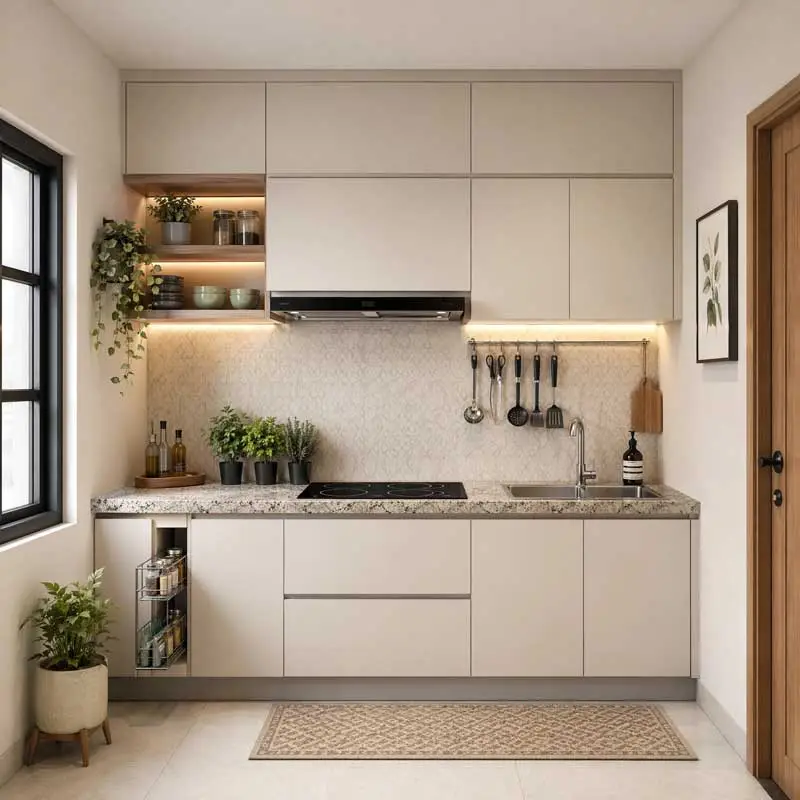 ছোট কিচেন রুমের ডিজাইন | Small Kitchen Interior Design for Flat